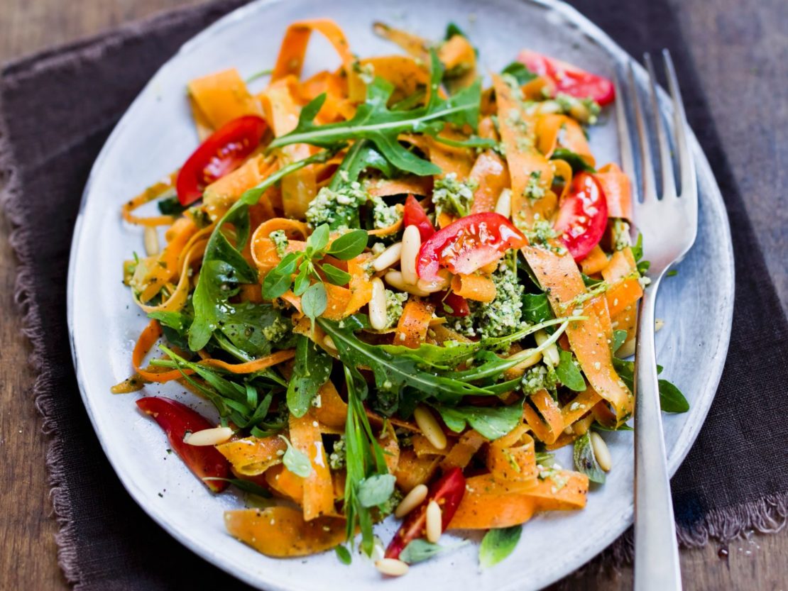 Bandnudeln mit Rucola