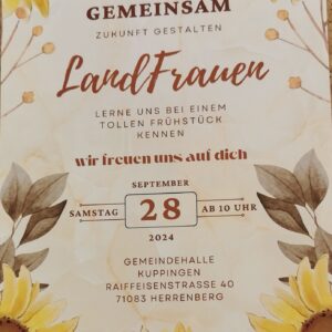 LandFrauen Frühstück des Kreisverbands Böblingen.