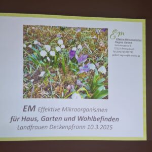 Einsatz der EM – effektiven Mikroorganismen