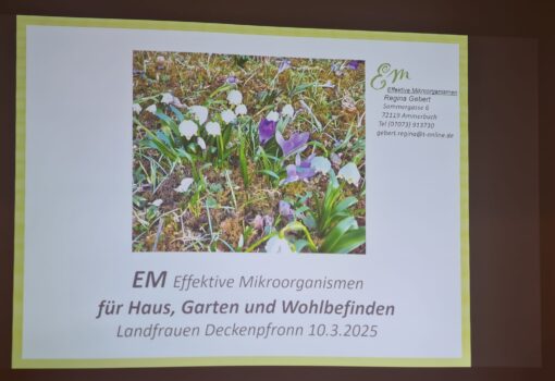 Einsatz der EM – effektiven Mikroorganismen