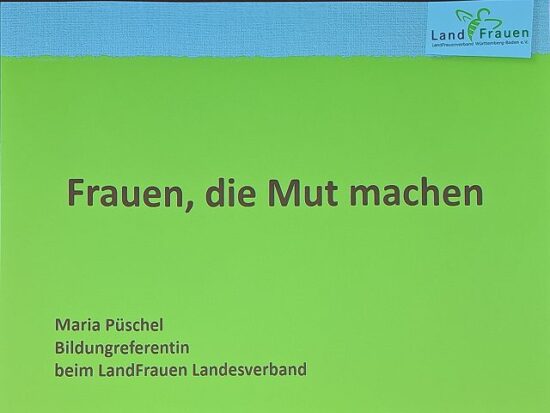 Frauen die Mut machen